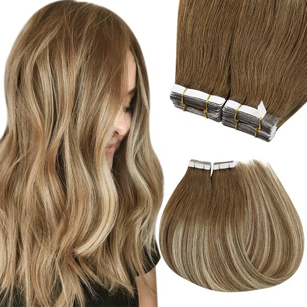 Brown Tape in hair extensions Brown Tape in hair extensions